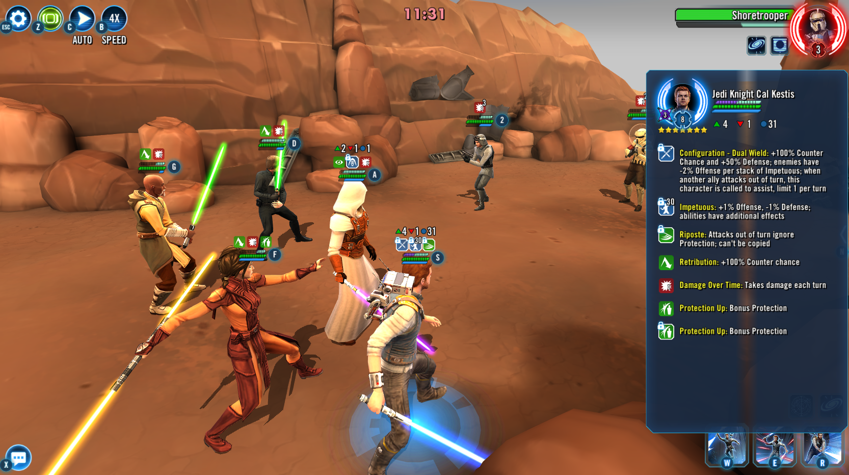 Cal at 30 Impetuous stacks, Dual Wield stance active and ready for Crossguard