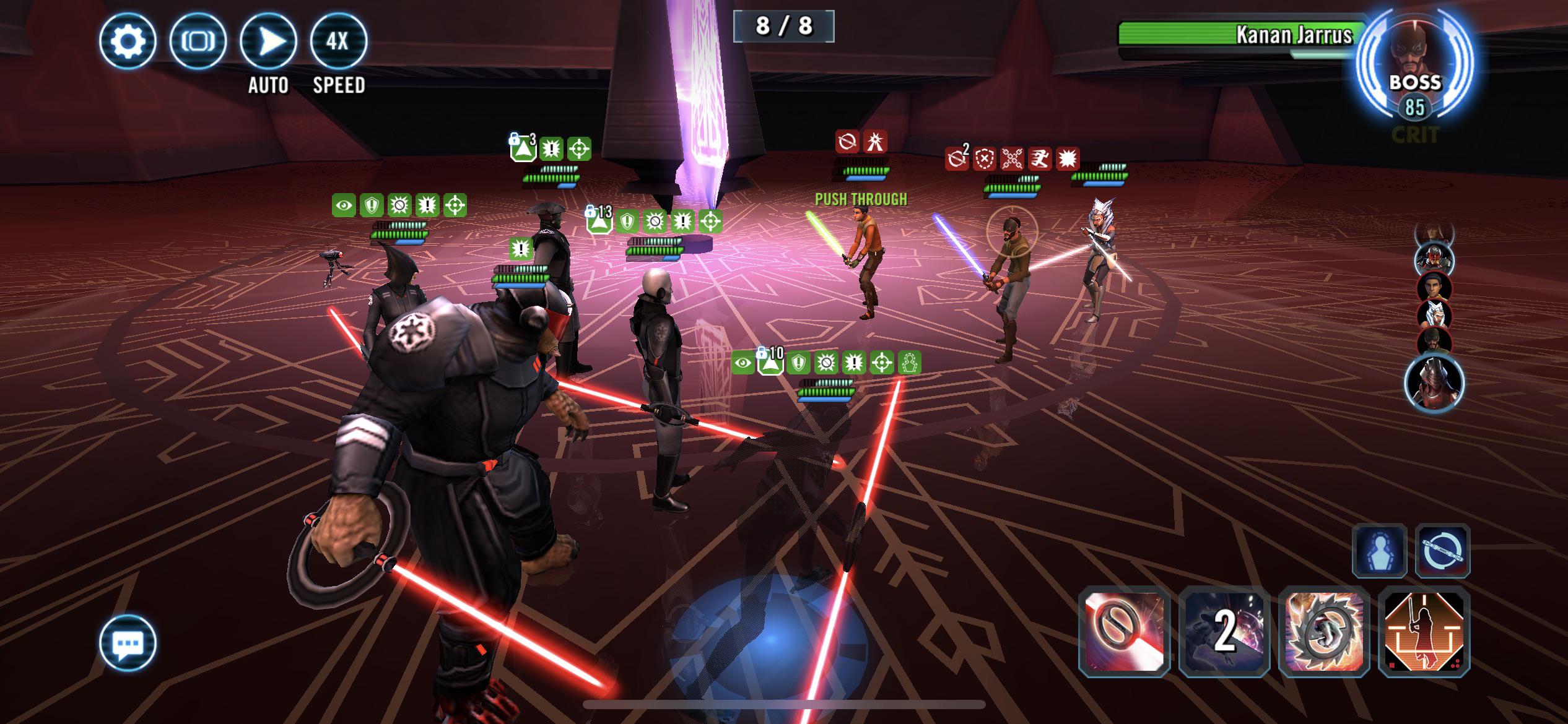 Inquisitors in combat showing Purge stacks